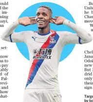  ??  ?? Target man: Wilfried Zaha is wanted by by both Everton and Chelsea