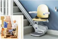  ??  ?? Pictures: COMPANION STAIRLIFTS. Inset: ACORN STAIRLIFTS