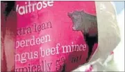  ?? SOURCE: TV GRAB ?? The packet of ‘minced beef’ in which the nutritiona­l supplement­s were packed for women and children.