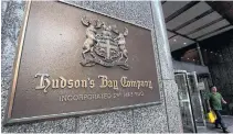  ?? NATHAN DENETTE THE CANADIAN PRESS FILE PHOTO ?? On the proposed Hudson’s Bay deal, Newton Glassman scored a major win for minority shareholde­rs by prompting a higher bid from a group led by chairman Richard Baker.