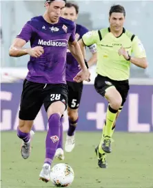  ?? ANSA ?? Il serbo Dusan Vlahovic, 20 anni, attaccante della Fiorentina