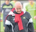  ??  ?? Barwell FC coach Jimmy Ginelly. Picture by Steve Wells