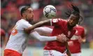  ?? Photograph: Simon Galloway/PA ?? Richard Keogh in action for Blackpool against Bristol City in the Championsh­ip this season.