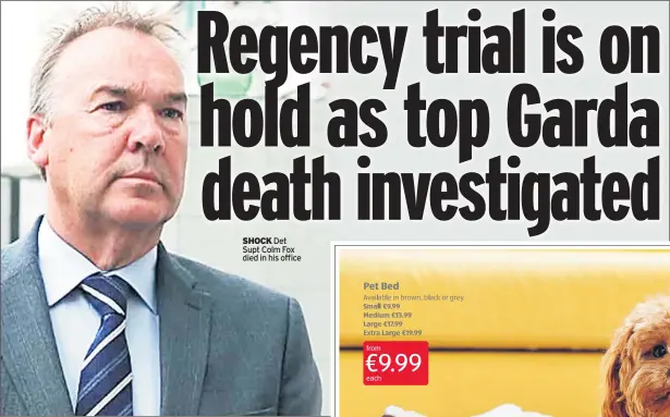  ??  ?? SHOCK Det Supt Colm Fox died in his office