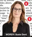  ?? ?? WORDY: Susie Dent