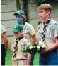  ?? ?? Cubs and Scouts from the 1st Hilton Troop.