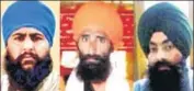  ?? HT PHOTO ?? (From left) Arwinder Singh, Surjit Singh and Ranjit Singh