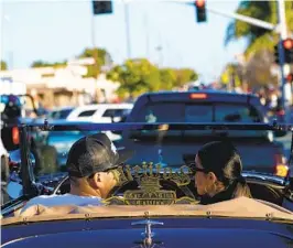  ?? NELVIN C. CEPEDA U-T ?? Friday’s cruising in National City is part of a six-month trial, to be followed by an assessment of whether to rescind the city ordinance banning it.