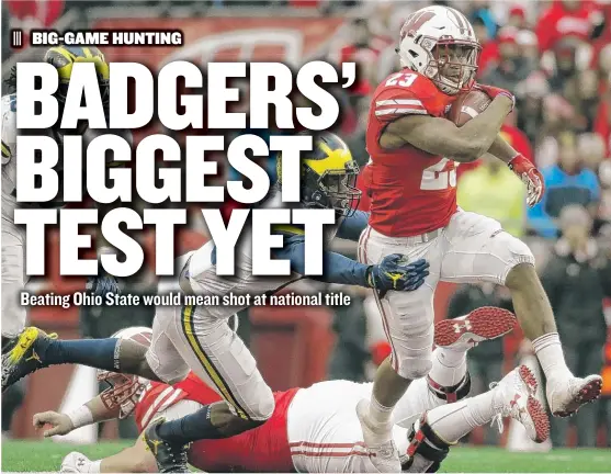  ?? | AP ?? Freshman running back Jonathan Taylor, who won the Big Ten rushing title and earned first- team all- conference honors, has been Wisconsin’sworkhorse with 1,806 yards.