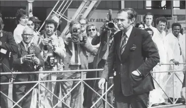  ?? ?? Above: John Stonehouse at Heathrow after arriving from Australia with police after his arrest; The Madeline McCann case is re-examined in the Channel 5 documentar­y Madeline McCann: The Case Against Christian B?