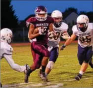  ?? BILL RUDICK — FOR DIGITAL FIRST MEDIA ?? Oxford’s Tim Davis hits the hole Friday night against Sun Valley.