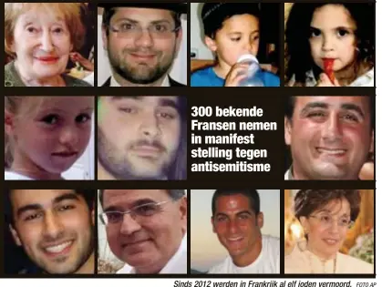  ?? FOTO AP ?? Sinds 2012 werden in Frankrijk al elf joden vermoord.
