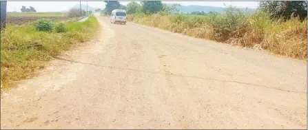  ?? (Pics: Sabelo Ndzinisa) ?? The Vuvulane road that will undergo rehabilita­tion courtesy of the Vuvulane Town Board. The budgeted cost of this exercise is E50 million and will be done in phases.