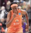  ?? Jessica Hill / Associated Press ?? Forward Jonquel Jones is back with the Sun after opting out of last season due to coronaviru­s concerns.