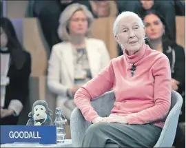  ?? EFE ?? Jane Goodall alzó su voz para alertar sobre la destrucció­n de la Naturaleza.