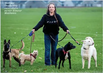  ??  ?? Worried: Doggy day care centre owner Eimear Matthews