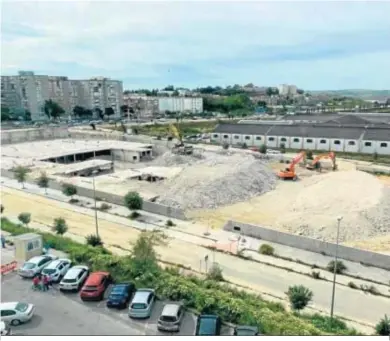  ??  ?? Vista panorámica de la zona afectada por las obras.