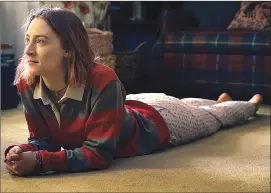  ??  ?? This image released by A24 Films shows Saoirse Ronan in a scene from “Lady Bird.”