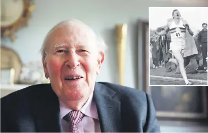  ?? Picture: AP ?? GLORY THAT DIDN’T FADE. Roger Bannister has died at 88 at his home in Oxford, England. At the time of his death, he had Parkinson’s disease and could not walk.