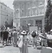  ??  ?? The protests in the nation’s capital also took place in front of the Cuban Embassy.