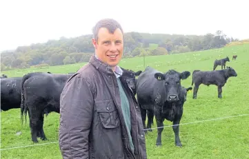  ??  ?? The “rock on soils” trials took place on Alex Brewster’s Rotmell Farm in Perthshire.