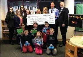  ?? SUBMITTED PHOTO — AMBLER SAVINGS BANK ?? Methacton School District receives donation from Ambler Savings Bank for STEM initiative