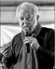  ??  ?? Lula speaks during a rally as part of his ‘Lula for Brazil’ tour at the Amphiteath­er of the State University of Rio de Janeiro (UERJ) in Rio de Janeiro, Brazil. — AFP photo