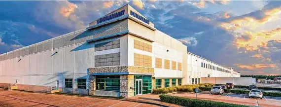  ?? Dunavant ?? Dunavant, a logistics and supply chain management company based in Memphis, Tenn., has renewed its lease for 212,000 square feet of chemical warehousin­g space at Pasadena’s Bay Area Business Park on Bay Area Boulevard.