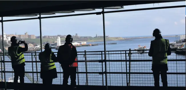  ??  ?? The new Smokehouse developmen­t at Smiths Dock in North Shields offers fabulous views over the Fish Quay and mouth of the Tyne