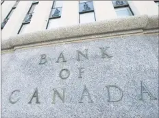  ?? CP PHOTO ?? The Bank of Canada is seen in Ottawa earlier this year.