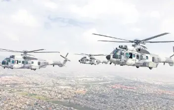  ??  ?? La Armada de México utilizó tres helicópter­os durante el operativo para capturar al capo en Matamoros, Tamaulipas.