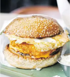  ??  ?? Bells and Whistles All-Day Breakfast Burger.
