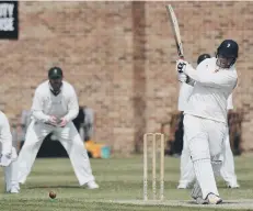  ??  ?? Century-maker Adam Hickey hits out for Washington at Boldon.