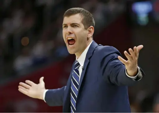  ?? Associated Press ?? “We’re not able to take everybody — and that stinks, because of the amount of work that they all put in every single day,” Celtics coach Brad Stevens said.