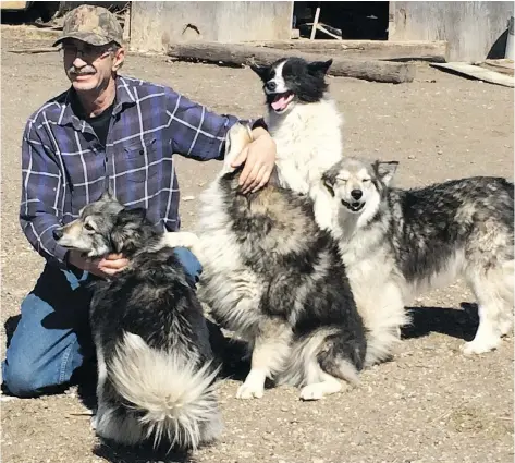  ??  ?? Terry Baker had 72 dogs seized from his Riceton, Sask., farm by Animal Protection Services of Saskatchew­an.