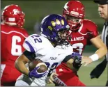  ?? COURTESY PHOTO/KEITH COLGAN PHOTOGRAPH­Y ?? Tokay running back Cory Glasgow is chased by Lodi's Victor Alejandrez during last year's game between Lodi and Tokay, a 20-16 Tokay victory.