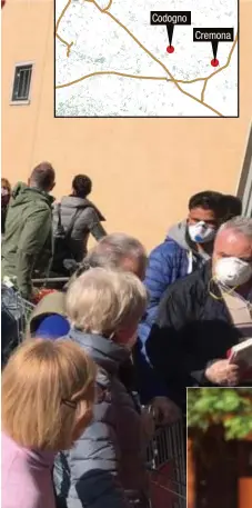  ?? FOTO PHN ?? In Codogno, de eerste plaats in Italië waar het coronaviru­s ontdekt werd, sloegen mensen gisterocht­end massaal aan het hamsteren.