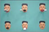  ?? BLOOMBERG ?? USB drives with depictions of North Korean leader Kim Jong Un at an exhibition in Austin, Texas.