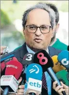  ?? ALEJANDRO GARCÍA / EFE ?? El president Quim Torra