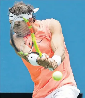  ?? FOTO: AP ?? Rafa Nadal, buscando un cuarto título y conservar el nº 1 mundial. Se la juega en cuartos con Thiem