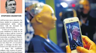  ?? /Reuters ?? Imagine An attendee at a summit in Geneva in June takes a picture of Sophia, a robot integratin­g the latest technologi­es and artificial intelligen­ce created by Hanson Robotics.