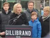  ?? PHOTO BY NICHOLAS BUONANNO - DIGITAL
FIRST MEDIA ?? New York Sen. Kirsten Gillibrand launches her 2020explor­atory committee for President of the United States during a visit to her hometown of Brunswick, N.Y., on Wednesday, Jan. 16, 2019.