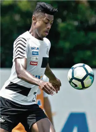  ?? Ivan Storti - 25.nov.17/Santos FC ?? O atacante Bruno Henrique espera terminar bem uma temporada na qual se destacou; ele é uma das armas do Santos na busca pelo vice-campeonato