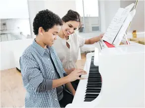  ??  ?? When selecting a music teacher for your child, the Saskatchew­an Registered Music Teachers Associatio­n encourages parents to set up an interview with the prospectiv­e teacher to determine whether your goals and expectatio­ns align.