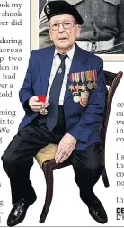  ??  ?? DECORATED Reg with his Legion D’Honneur medal last year
