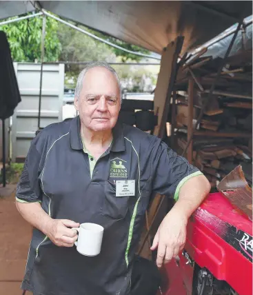  ?? Picture: JUSTIN BRIERTY ?? STANDING ASIDE: The president of Cairns Men's Shed, John King, is stepping down after 4½ successful years at the helm. A new president will be elected on Monday.