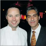  ??  ?? Chef Steve Fecho of Match Eatery and Public House in Squamish, left, was among the culinary talents that took part in Dr. Millan Patel’s seventh Rare Finds Gala.