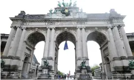  ?? Photograph: Anadolu Agency/Getty Images ?? The Cinquanten­aire triumphal arch was built in 1880 to mark 50 years of the Belgian state.