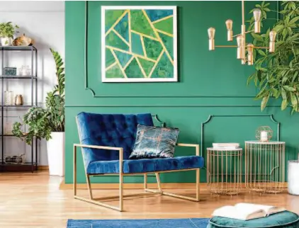  ?? SHUTTERSTO­CK ?? If you’re someone who likes to incorporat­e color into your home, warm greens can get the job done while also adding character.