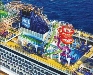  ?? Photo contribute­d ?? Don’t think your kids would like a cruise? This water park on a Norwegian Cruise Lines ship might change your mind about that.